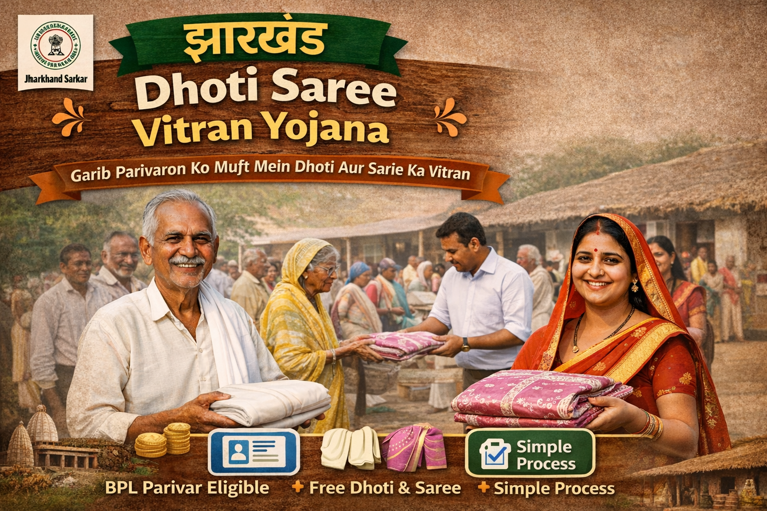 Jharkhand Dhoti Saree Vitran Yojana 2026 Poori Jankari Best Tarika:
